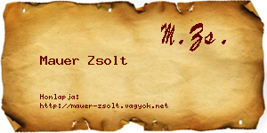 Mauer Zsolt névjegykártya